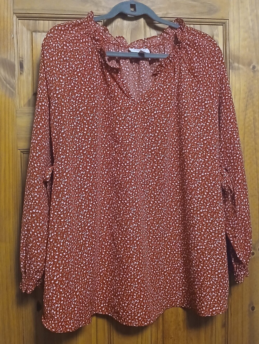 Ingrid & Isabel Red Floral V-Neck Tunic